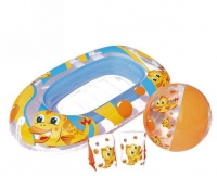 Надувная игрушка Bestway 34083 Пляжный набор:мяч 51 см, нарукавники 25x15 см, лодочка 112x71 см