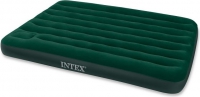 Надувной матрас Intex Downy 137x191x22 Green + ножной насос
